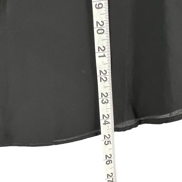 Carmen Marc Valvo Top Womens S Black Chiffon Ruffle Lightweight Coquette Blouse - Picture 8 of 16